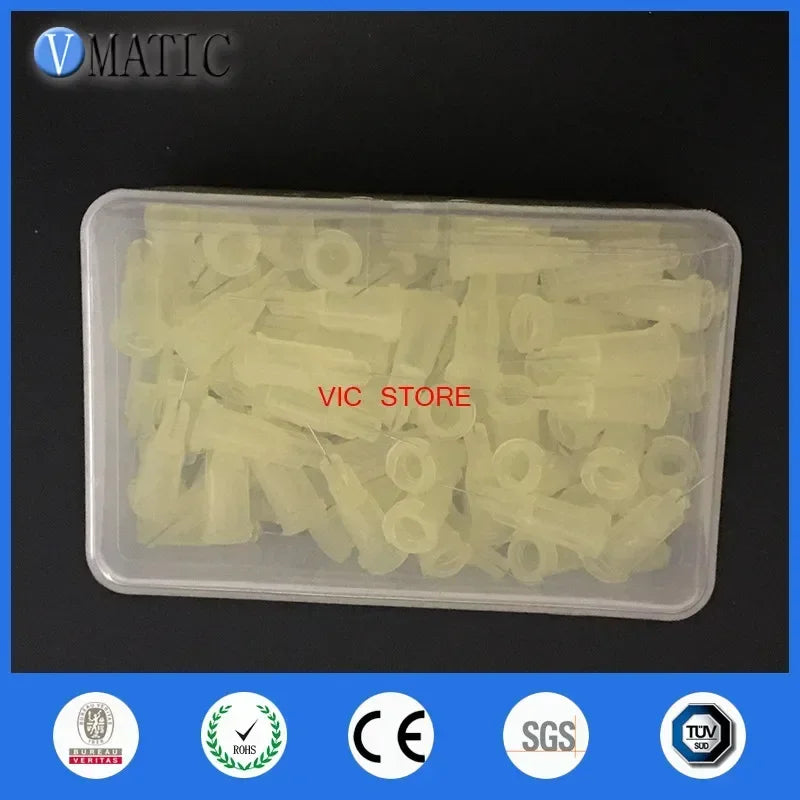 32G Industrial Syringe Tips 100pcs | 6.35mm (1/4") Stainless Steel Dispensing Needles for EFD Applicators