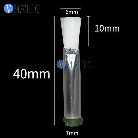 Free Shipping 14G-27G Dispensing Needle Brush Double Screw Thread Needles Efd Soft Brush Needle Flat 6mm Mouth Dispenser Needle