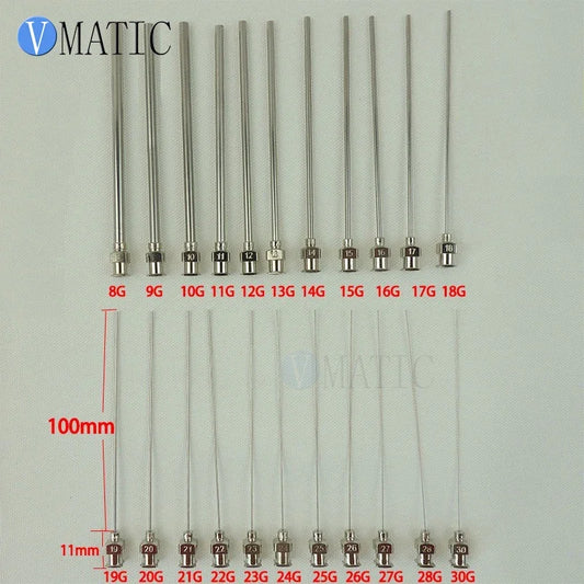 Free Shipping 10pcs 10G-30G Tube Length 10cm 100mm Ce Approved Dispensing Metal Tips