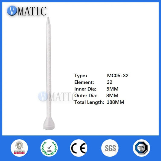 Free Shipping Resin Static Mixer Mc05-32 For Double Epoxy Resin Mixing Nozzle Silicone Mixing Filling Machine Mixing Tip 5pcs