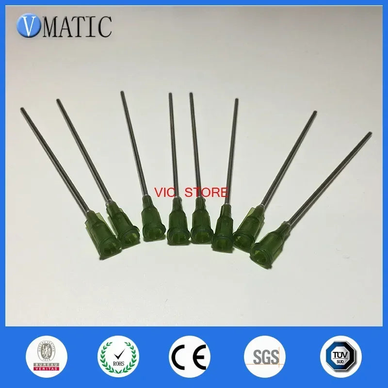 10Pcs 14G Dispensing Needle Tips 100mm | High-Flow Blunt Tip for Epoxy/Glue/Lubricant (Bulk Plastic Syringe Accessories)