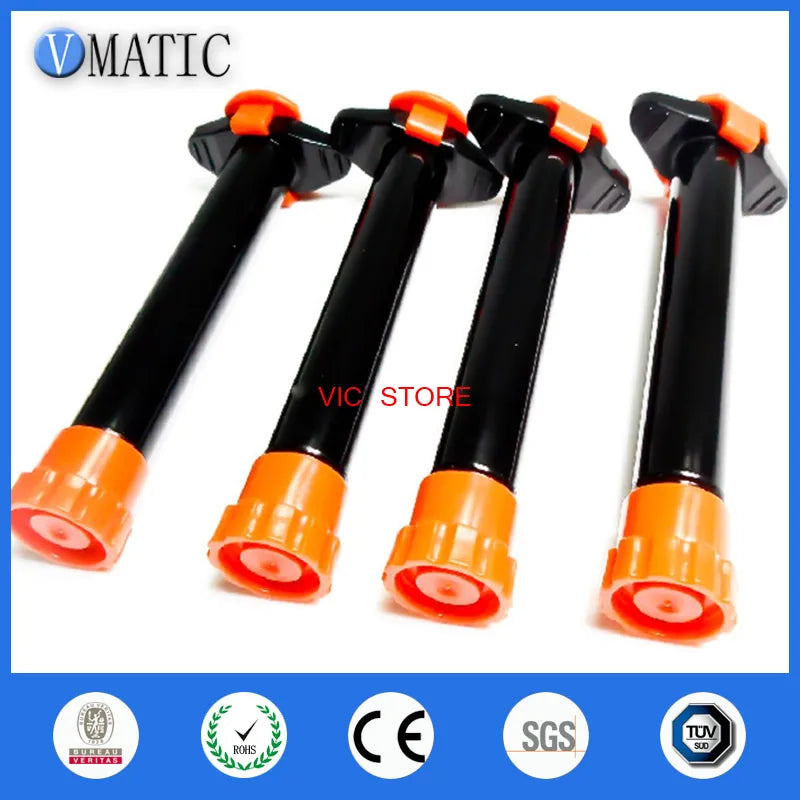 High Quality 10cc/ 10ml UV Black Dispensing Syringe Barrel With Caps/stopper Piston And End Cover, No Glue Inside