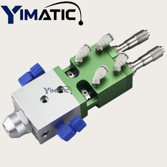 YI-91 High Quality New AB Dispensing Valve Fuselage Piston With Micrometer Trim Out Liquid Dispenser Two Component Pneumatic Valve