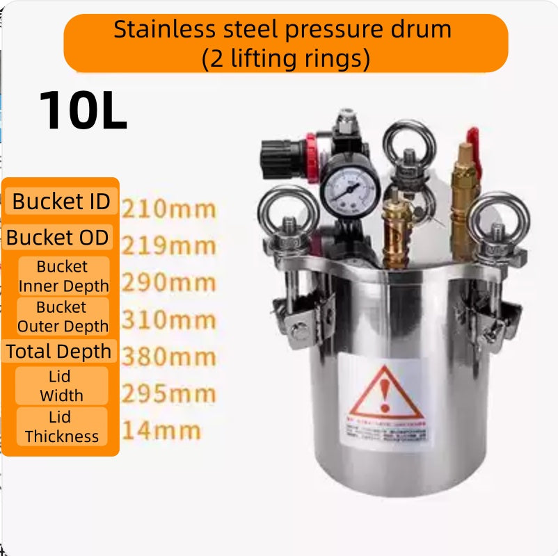 Free Shipping Trade Assurance Quality 1L-10L Stainless Steel Pressure Tank For Dispensing Machine