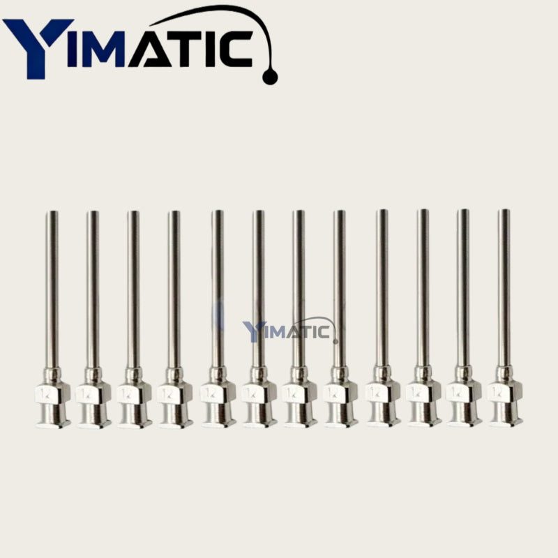 Free Shipping 1 Inch Length 8 - 30G Fluid Adhesive Glue Dispenser Stainless Steel Needle 12 Pcs