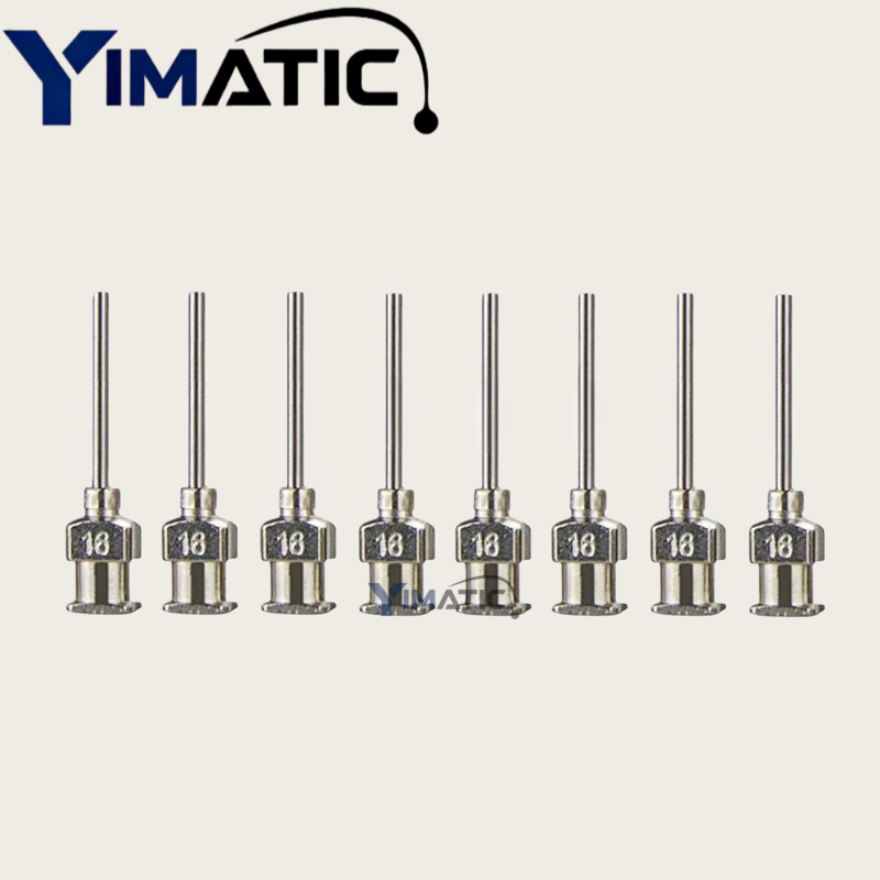 Free Shipping 1 Inch Length 8 - 30G Fluid Adhesive Glue Dispenser Stainless Steel Needle 12 Pcs