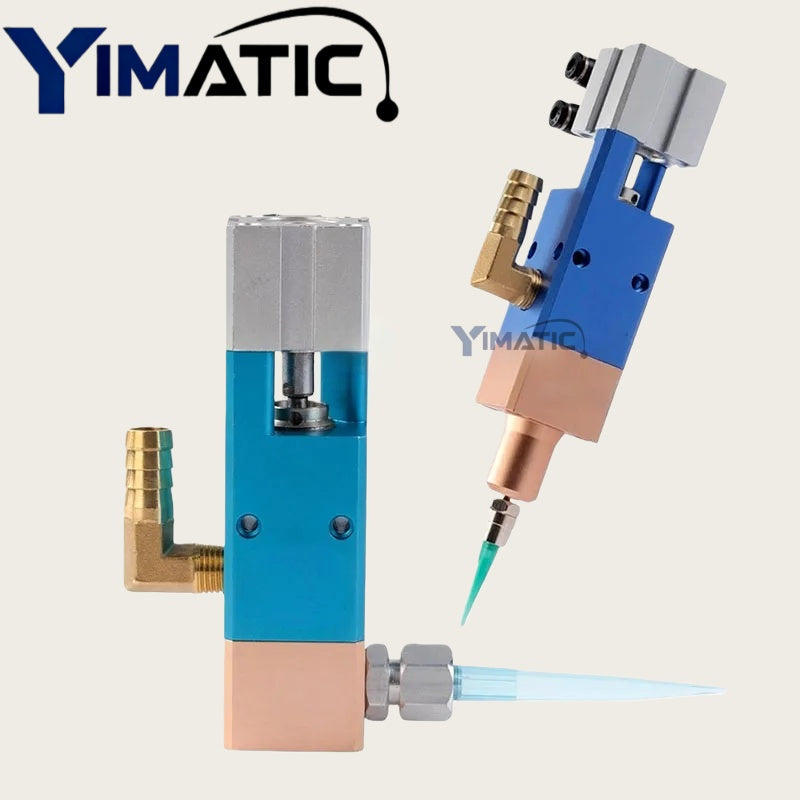 Large Flow YI-24 Dispensing Valve | Anti-Drip for 1K Silicone & Adhesives | Horizontal/Vertical Outlet