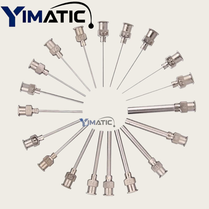 Free Shipping 1 Inch Length 8 - 30G Fluid Adhesive Glue Dispenser Stainless Steel Needle 12 Pcs