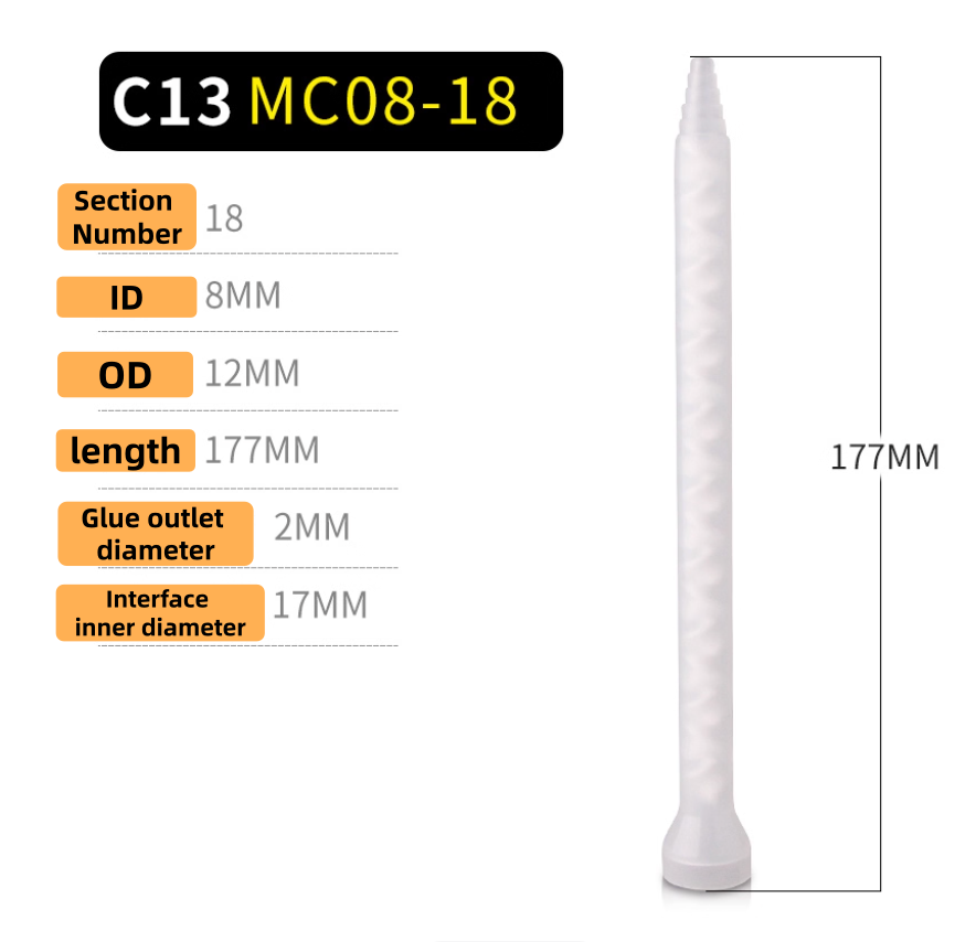 Free Shipping Resin Static Mixer MC MS Series Fluid Liquid Glue Dispense Mixing Nozzles Pipe For Pneumatic Valve