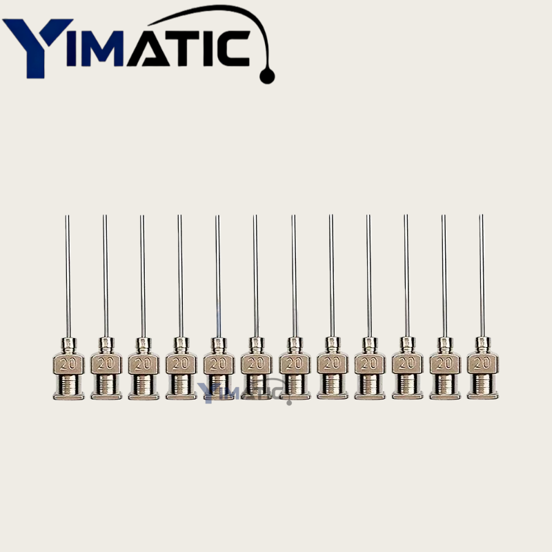 Free Shipping 1 Inch Length 8 - 30G Fluid Adhesive Glue Dispenser Stainless Steel Needle 12 Pcs