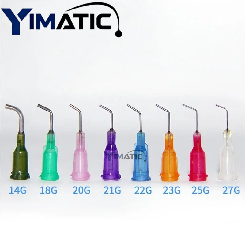 45° Bent Blunt Dispensing Needle&nbsp;0.5" | Industrial Stainless Steel Tips 100PCS for Auto Adhesives Free Shipping