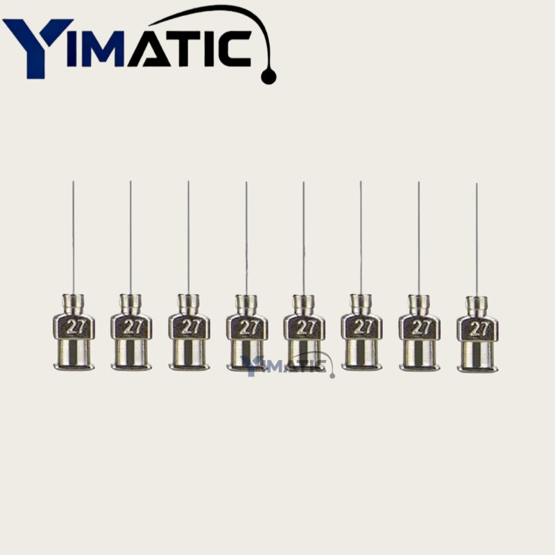 Free Shipping 1 Inch Length 8 - 30G Fluid Adhesive Glue Dispenser Stainless Steel Needle 12 Pcs