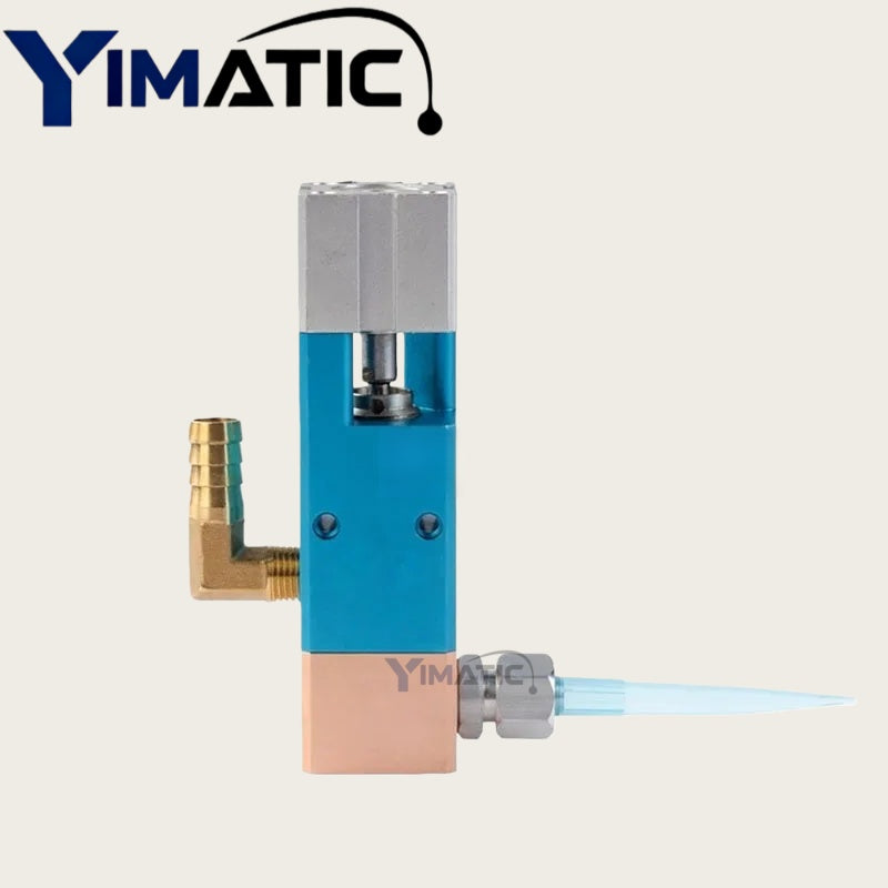 Large Flow YI-24 Dispensing Valve | Anti-Drip for 1K Silicone & Adhesives | Horizontal/Vertical Outlet