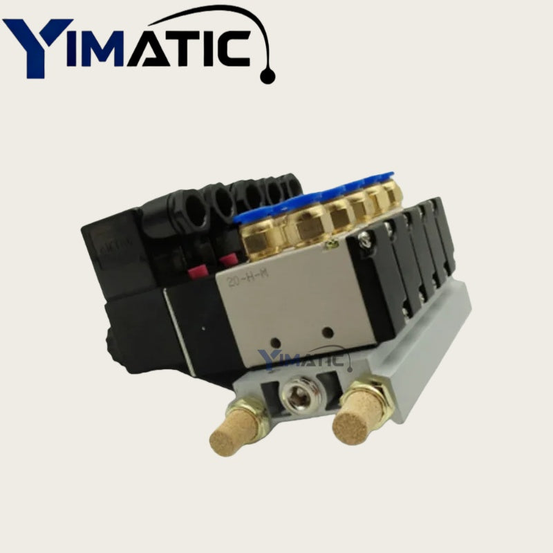 ‌4-Way Pneumatic Solenoid Valve Kit | Aluminum Body + Silencers for Dispenser & CNC Fast Ship‌