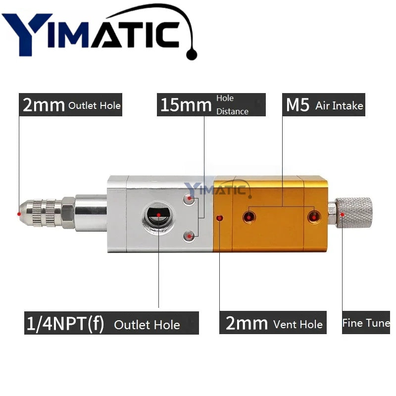 Precision Suck-Back Dispensing Valve | Adjustable Anti-Drip Control for Single-Component Adhesives & Lubricants
