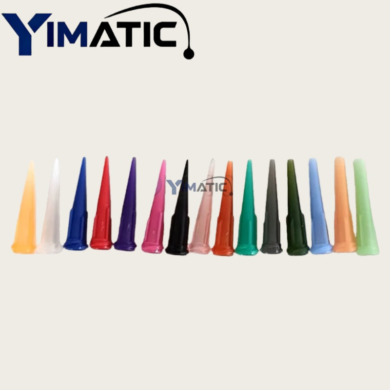 ESD-Safe Luer Lock Plastic Dispensing Needle Nozzles 8G to 32G For TT Glue Applicator Dispenser Tapered/Conical Tip X 100pcs