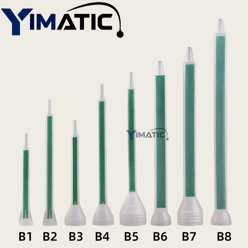 ‌Industrial 1:1 Epoxy Mixer Nozzles MF06-24 | 30pcs Static Tips for Electronics & Auto Adhesives