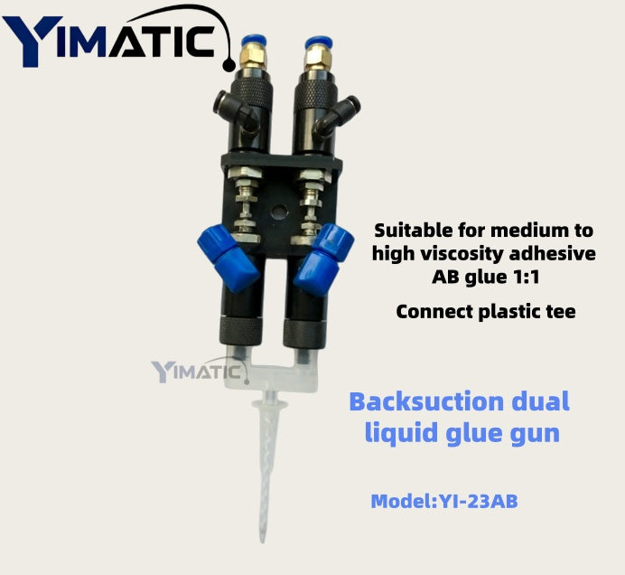 YI-23AB Free Shipping Double liquid Precision Adjustable Suction Glue Dispensing Valve