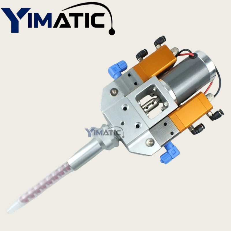 YI-61 Electrical Motor Mixing Pneumatic AB Glue Dispensing Valve, Metal, Micro-Adjustable with Suck-Back, Anti-Drip