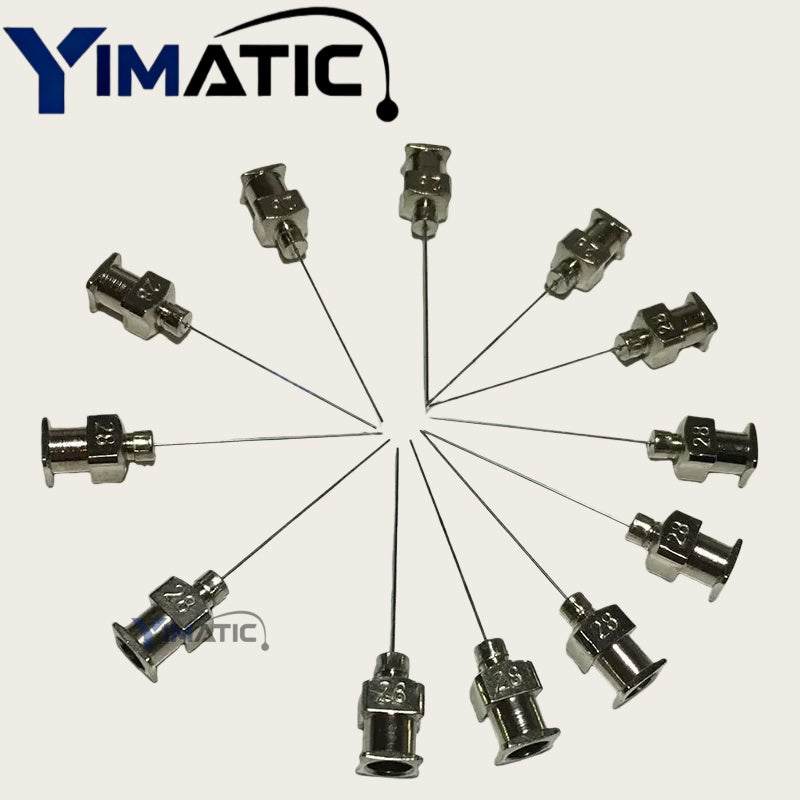 Free Shipping 1 Inch Length 8 - 30G Fluid Adhesive Glue Dispenser Stainless Steel Needle 12 Pcs