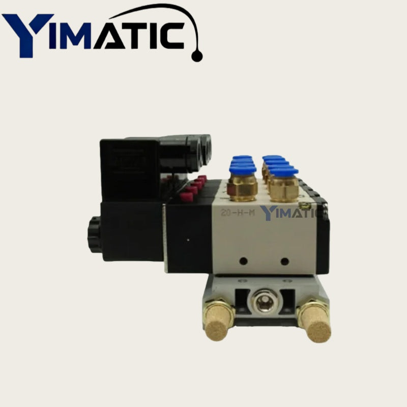 ‌4-Way Pneumatic Solenoid Valve Kit | Aluminum Body + Silencers for Dispenser & CNC Fast Ship‌