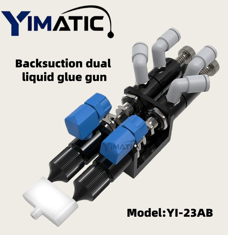 YI-23AB Free Shipping Double liquid Precision Adjustable Suction Glue Dispensing Valve