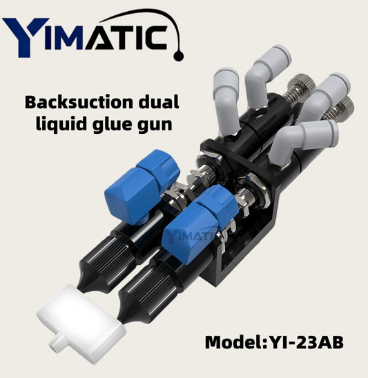 YI-23AB Free Shipping Double liquid Precision Adjustable Suction Glue Dispensing Valve