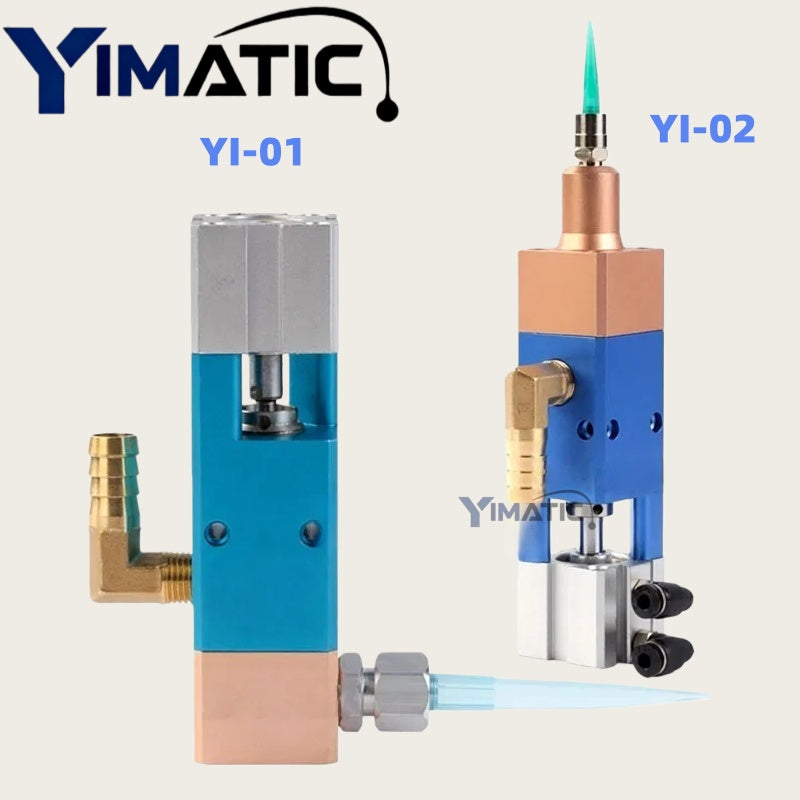 Large Flow YI-24 Dispensing Valve | Anti-Drip for 1K Silicone & Adhesives | Horizontal/Vertical Outlet