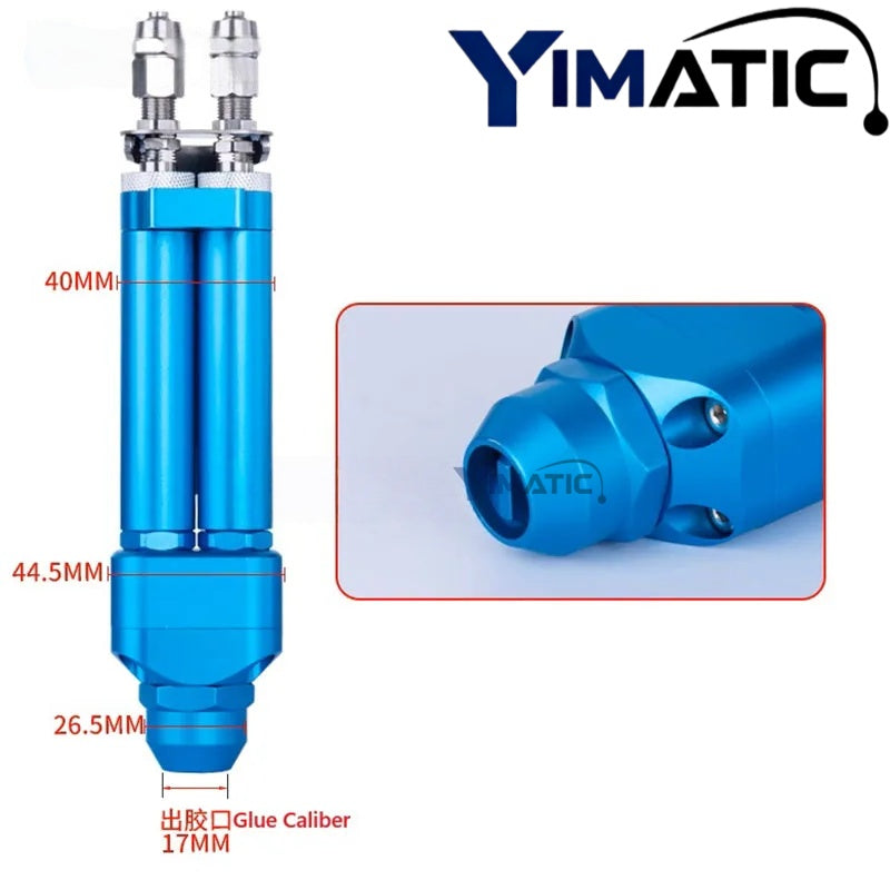 YI-11AB Manual 2-Part Adhesive Valve - Mixing Control Valve for Dual Component Glue Dispensing Systems