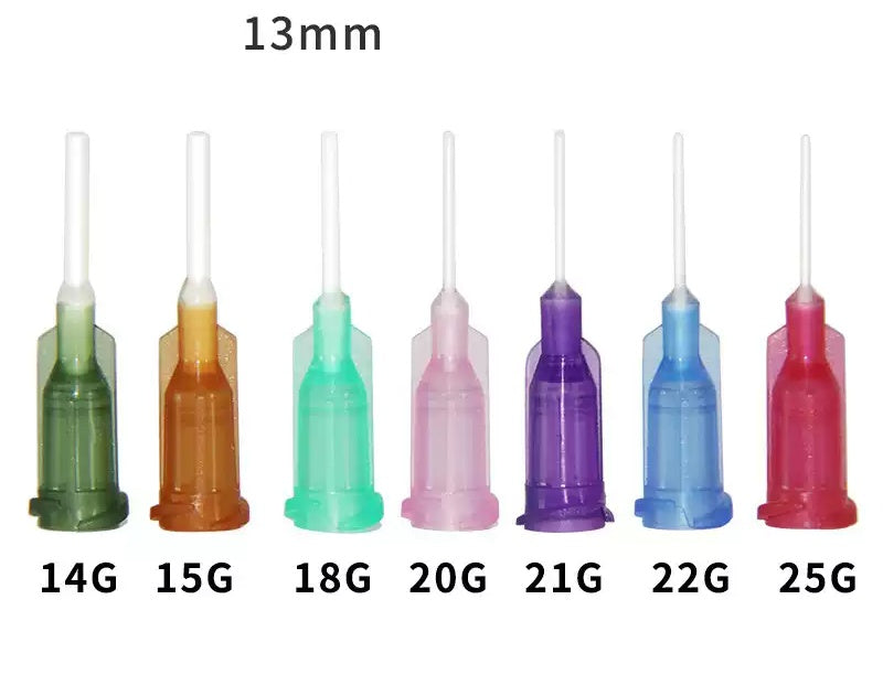 14G/15G/18G/20G/22G/25G PP Flexible Glue 0.5'' 1/2 Inch Dispensing Needle Tips