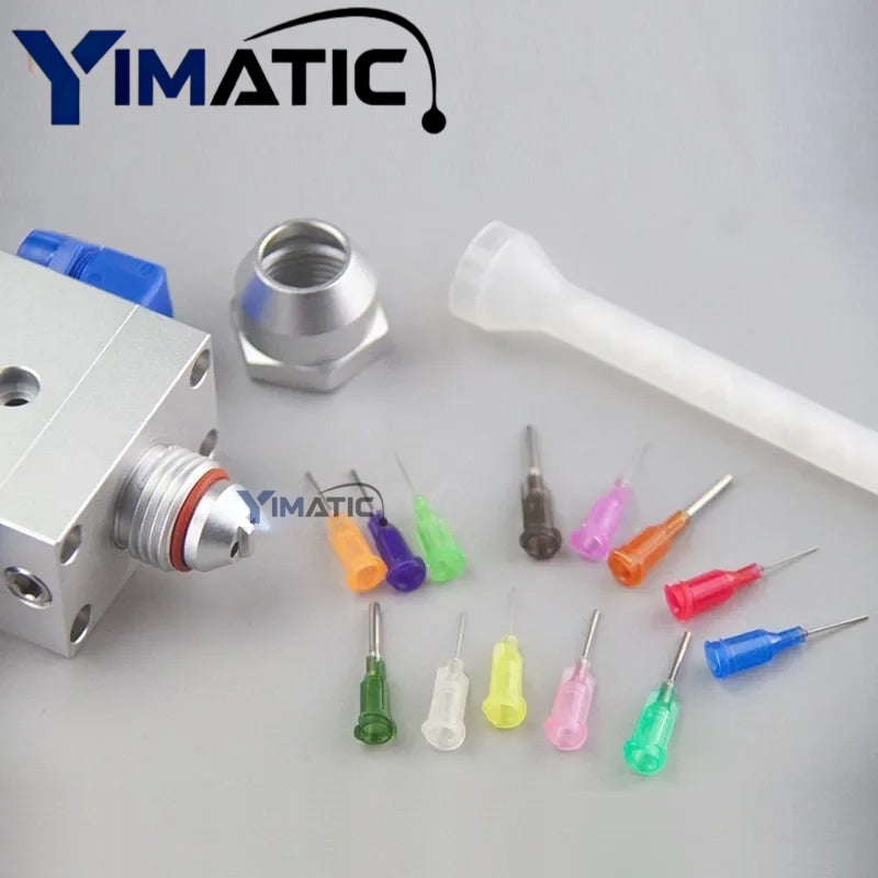 YI-91 High Quality New AB Dispensing Valve Fuselage Piston With Micrometer Trim Out Liquid Dispenser Two Component Pneumatic Valve