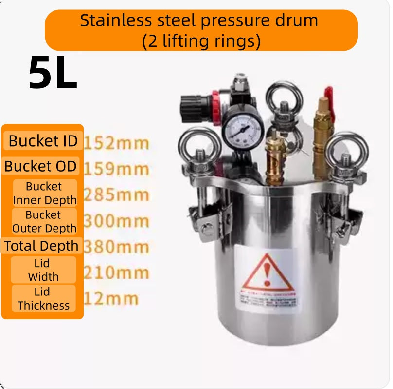 Free Shipping Trade Assurance Quality 1L-10L Stainless Steel Pressure Tank For Dispensing Machine