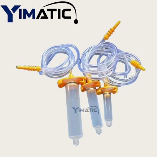 ‌Yellow 5/10/30cc Glue Syringe Kit | 6-Piece Dispenser Set with Adapters for Industrial/Craft (High Visibility) Free Shipping‌