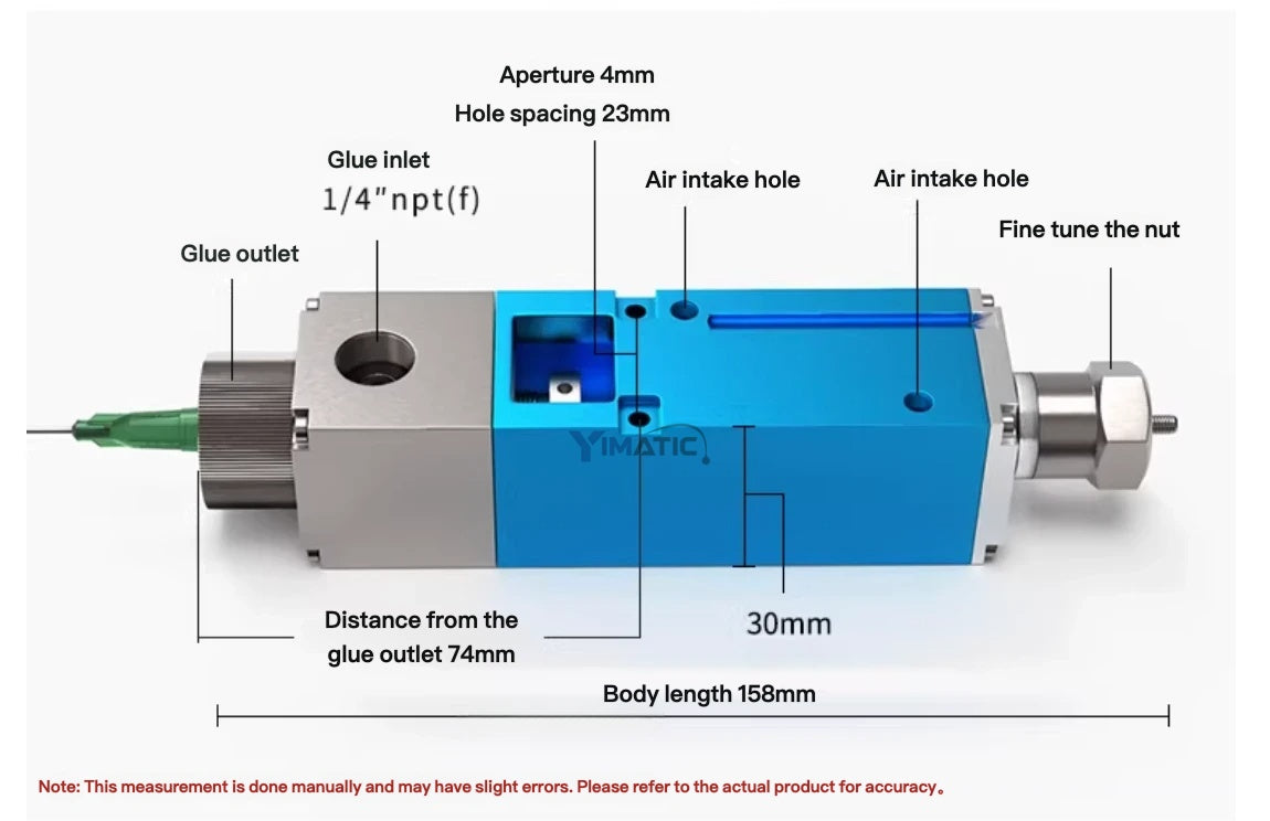 China Direct Sales Double Action Suck Back Action Pneumatic Big Flow Glue Fluid Valve YI-31G