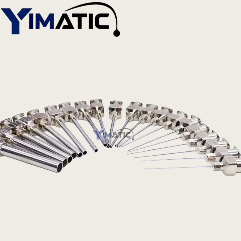 Free Shipping 1 Inch Length 8 - 30G Fluid Adhesive Glue Dispenser Stainless Steel Needle 12 Pcs