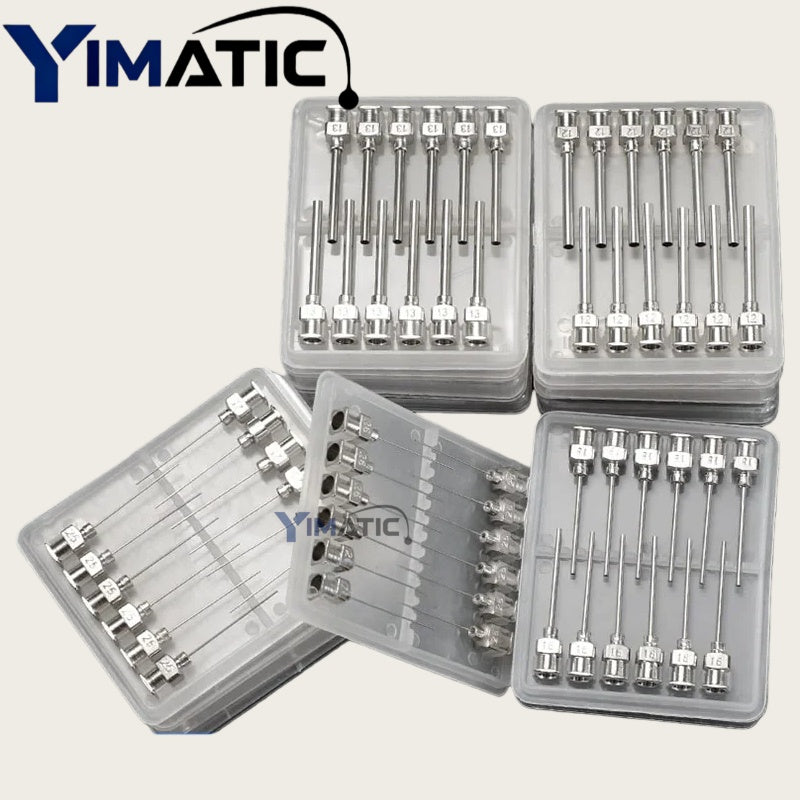 Free Shipping 1 Inch Length 8 - 30G Fluid Adhesive Glue Dispenser Stainless Steel Needle 12 Pcs