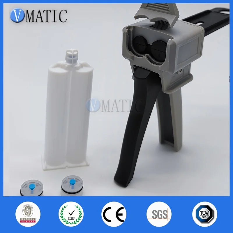 High Quality Ab Glue Cartridge 2:1 1:1 Universal 50ml 50cc Manual Dispense Gun With Cartridge & Static Mixing Nozzle