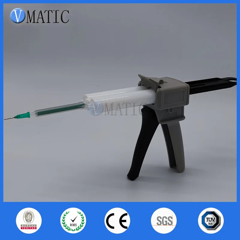 High Quality Ab Glue Cartridge 2:1 1:1 Universal 50ml 50cc Manual Dispense Gun With Cartridge & Static Mixing Nozzle