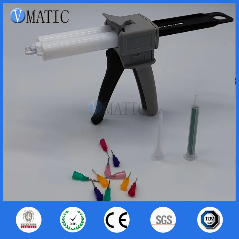 Free Shipping Wholesale AB Glue Cartridge 2:1 & 1:1 Universal 50ml Manual Dispense Gun Set