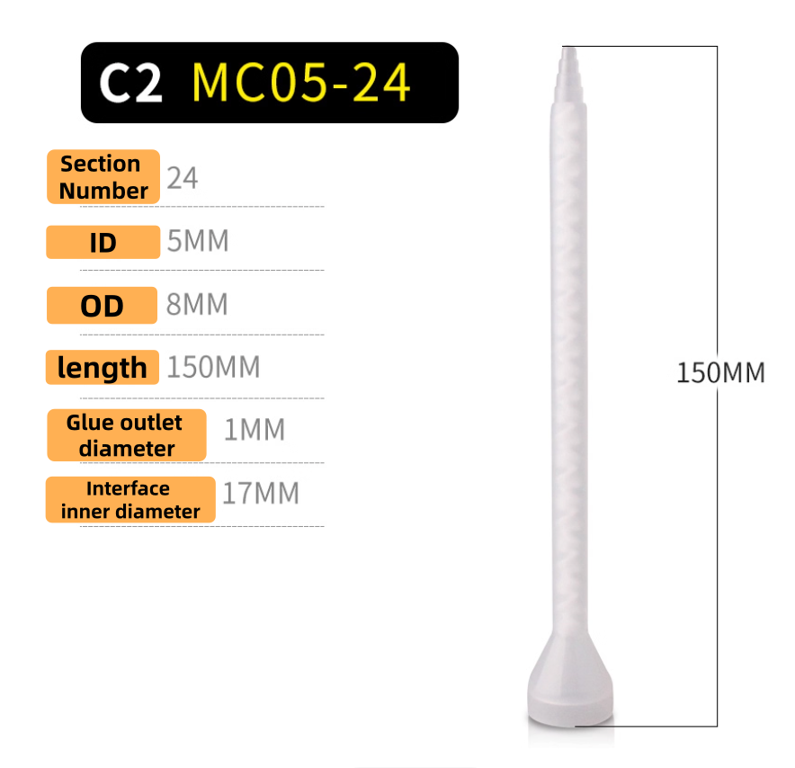 Free Shipping Resin Static Mixer MC MS Series Fluid Liquid Glue Dispense Mixing Nozzles Pipe For Pneumatic Valve