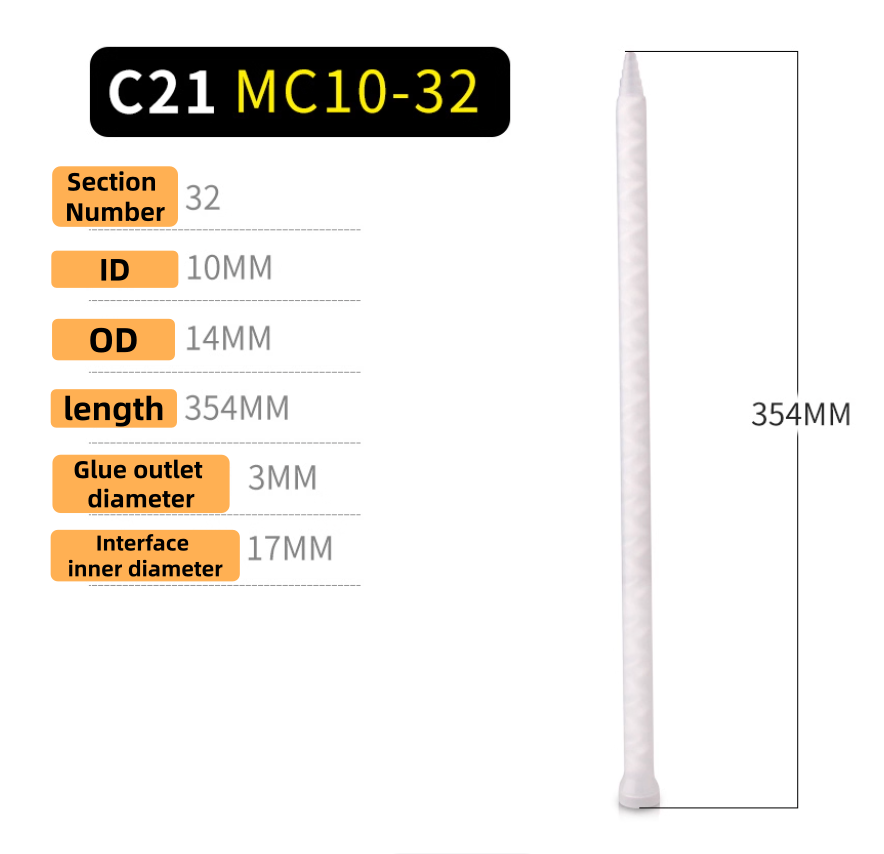 Free Shipping Resin Static Mixer MC MS Series Fluid Liquid Glue Dispense Mixing Nozzles Pipe For Pneumatic Valve