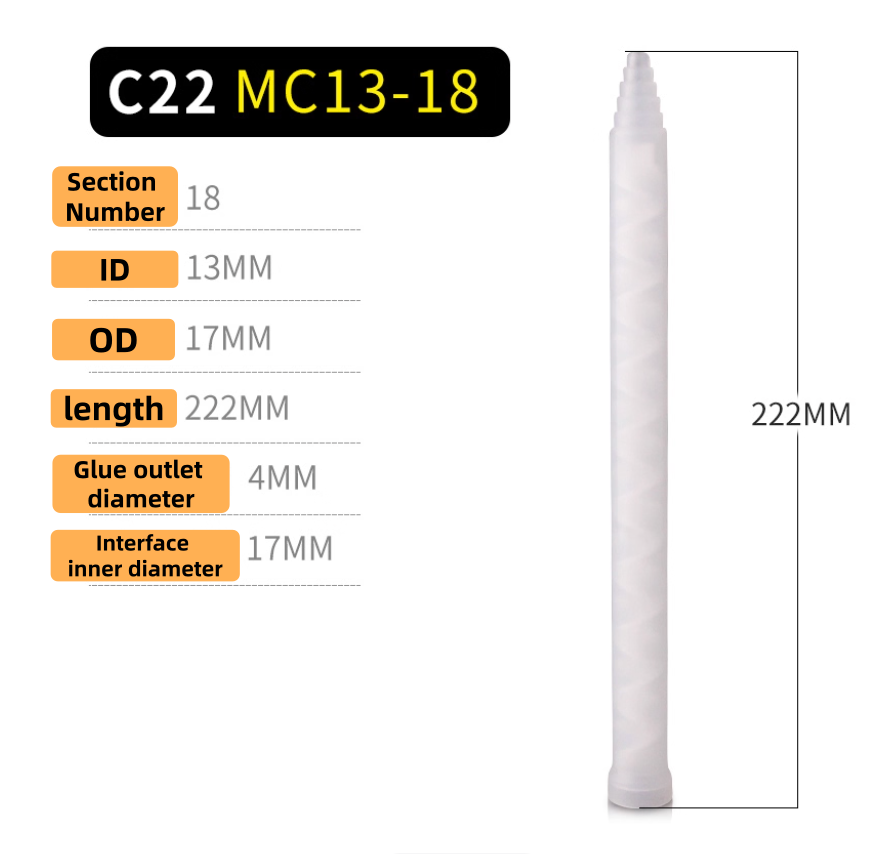 Free Shipping Resin Static Mixer MC MS Series Fluid Liquid Glue Dispense Mixing Nozzles Pipe For Pneumatic Valve