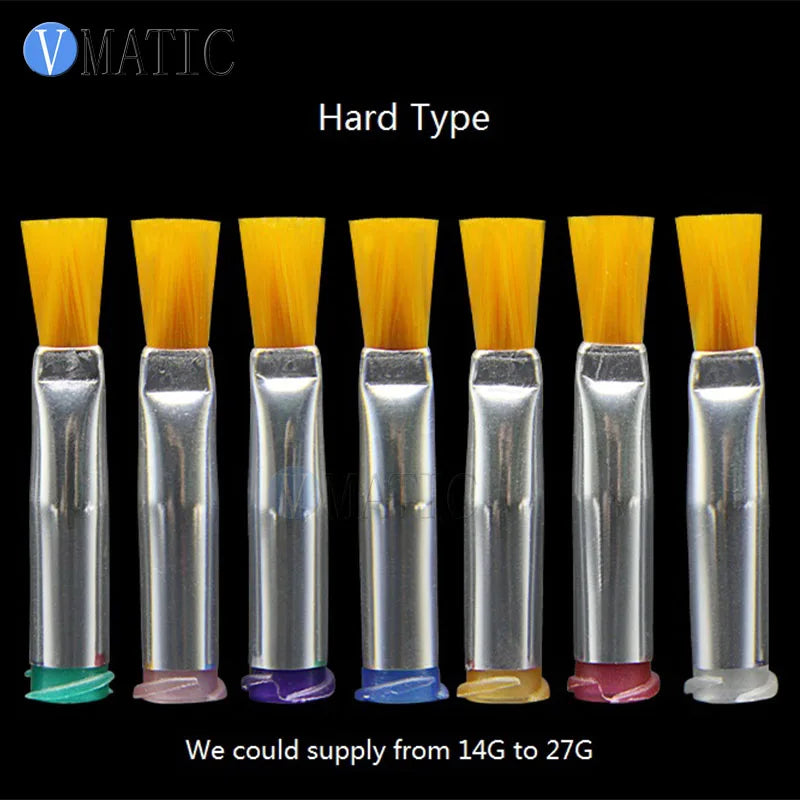 Free Shipping 14G-27G Flat 4mm Liquid Glue Dispensing Needle Hard Brush x 10pcs