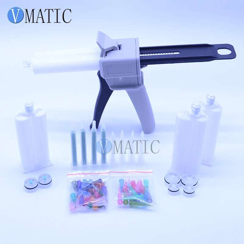 Free Shipping Wholesale AB Glue Cartridge 2:1 & 1:1 Universal 50ml Manual Dispense Gun Set