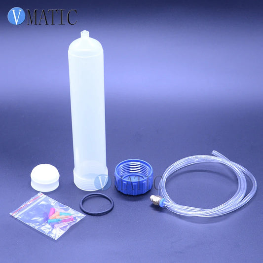 Free Shipping Quality Thickening Explosion-Proof 200cc/ml Helix Luer Lock Tip Dispenser Pneumatic Syringe Barrel With Adapter