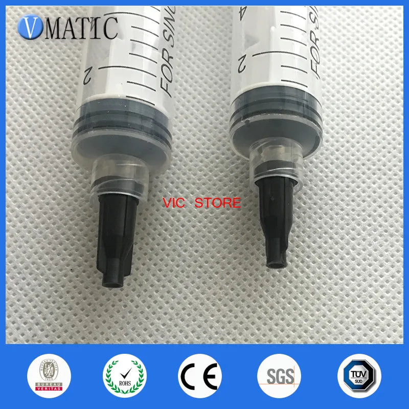 Free Shipping 6sets Liquid Glue Dispenser 10ml/cc Syringes + 14 Gauge 1 Inch Tubing Length Glue Tips + Black Syringe Tip Caps