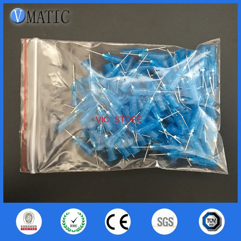 High Quality 100Pcs 23G 0.5'' Glue Dispensing Machine Syringe Needle Metal Pinhead Glue Dispenser Needle Tip 1/2 Inch