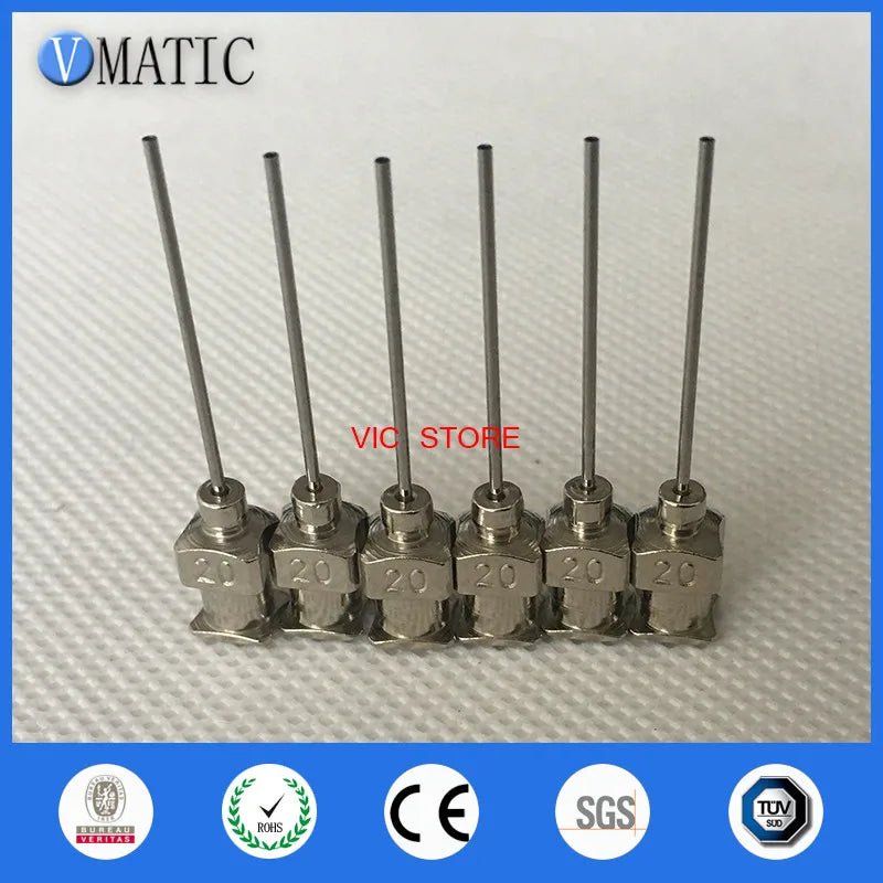 Free Shipping 12 Pcs 1 Inch Tip Length 20G Blunt Stainless Steel Glue Dispensing Needles Syringe Needle Glue Dispenser Tips