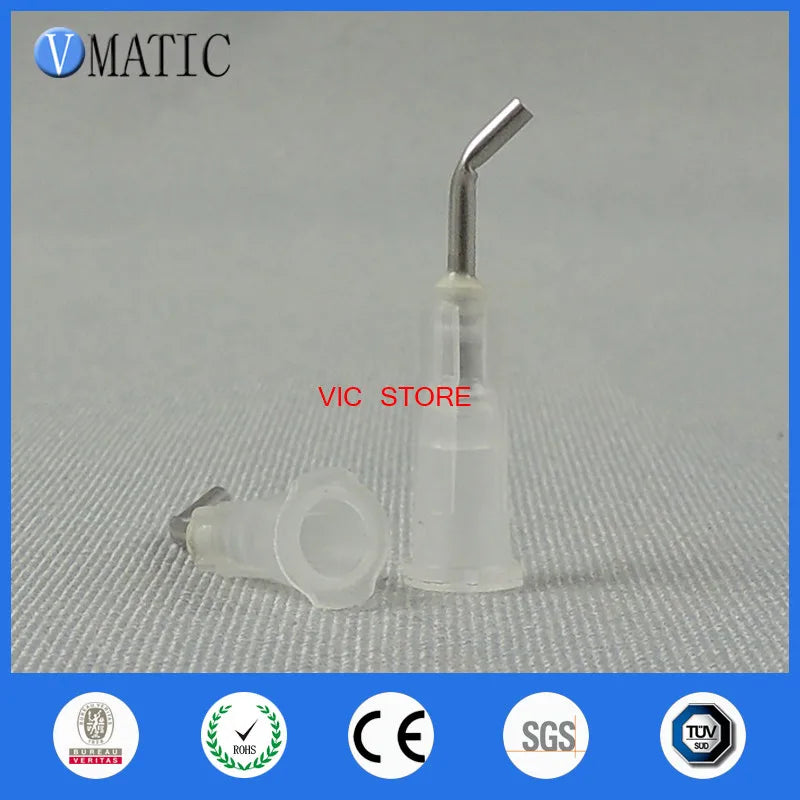 Free Shipping 100Pcs 16G 45 Bent Degree 0.5'' Pre-Bent Dispensing Needle Tip/Flow Tip 1/2 Inch