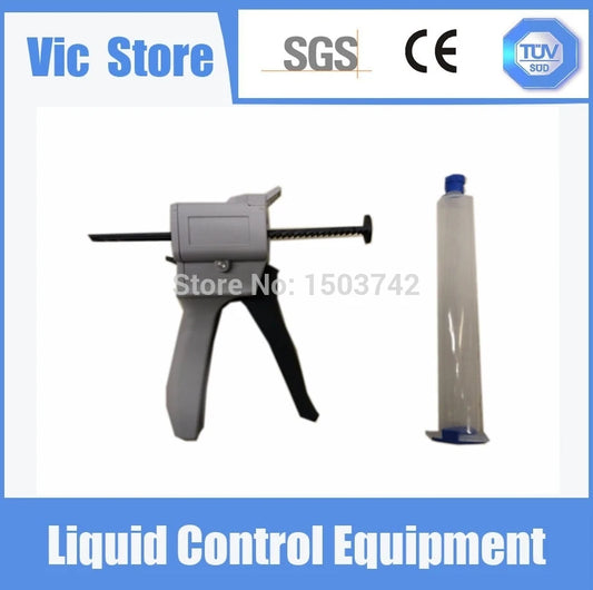Free Shipping New Silicone Rubber Impression Glue Dispenser Dispensing Caulking Gun 30ml/cc With Plastic Syringe Cartridge